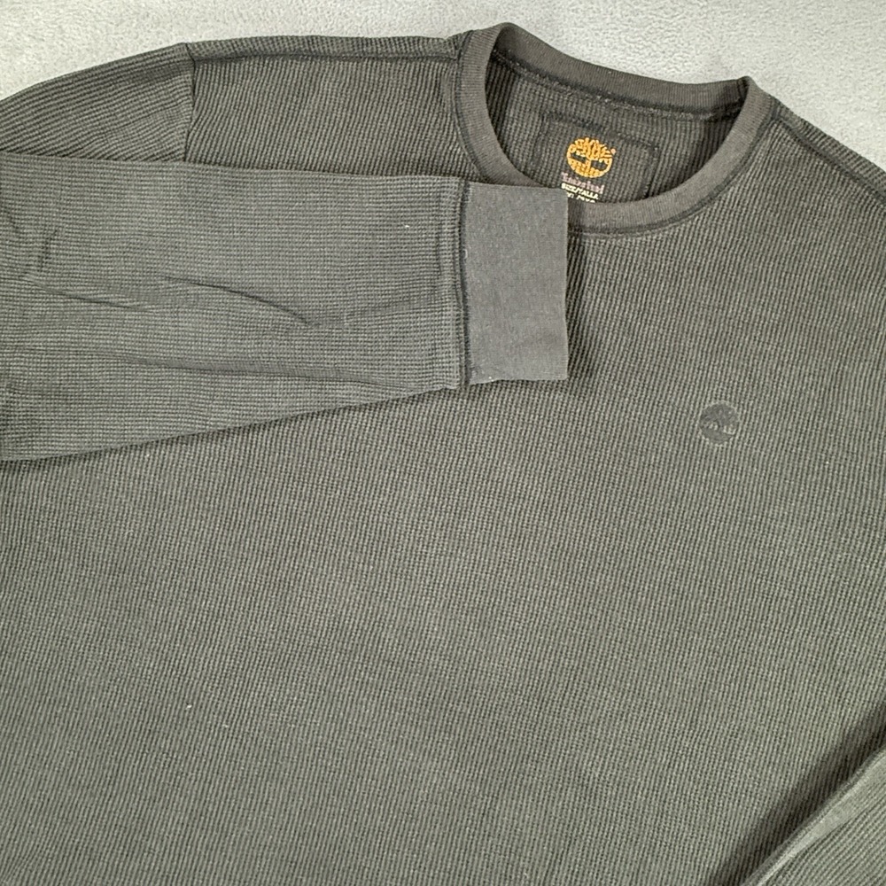 TIMBERLAND WAFFLE KNIT WITH LOGO MEN'S PULL OVER SHIRT 2XL Black